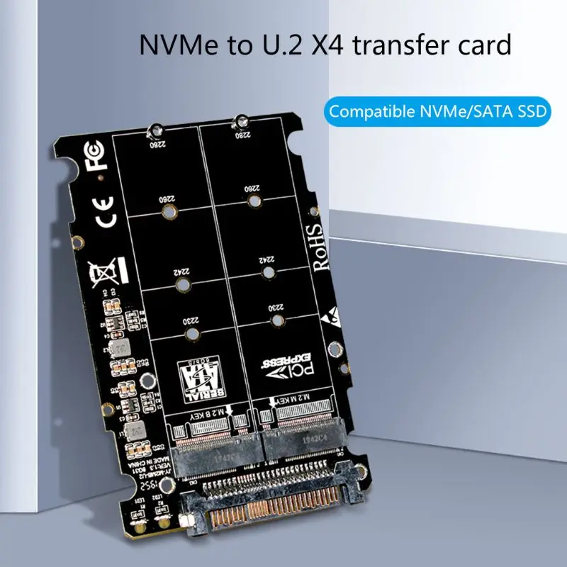 Адаптер M.2 SSD к U.2 адаптер 2 в 1 NVMe SATA-Bus NGFF PCI-e SFF-8639 PCIe M2 конвертер адаптера для