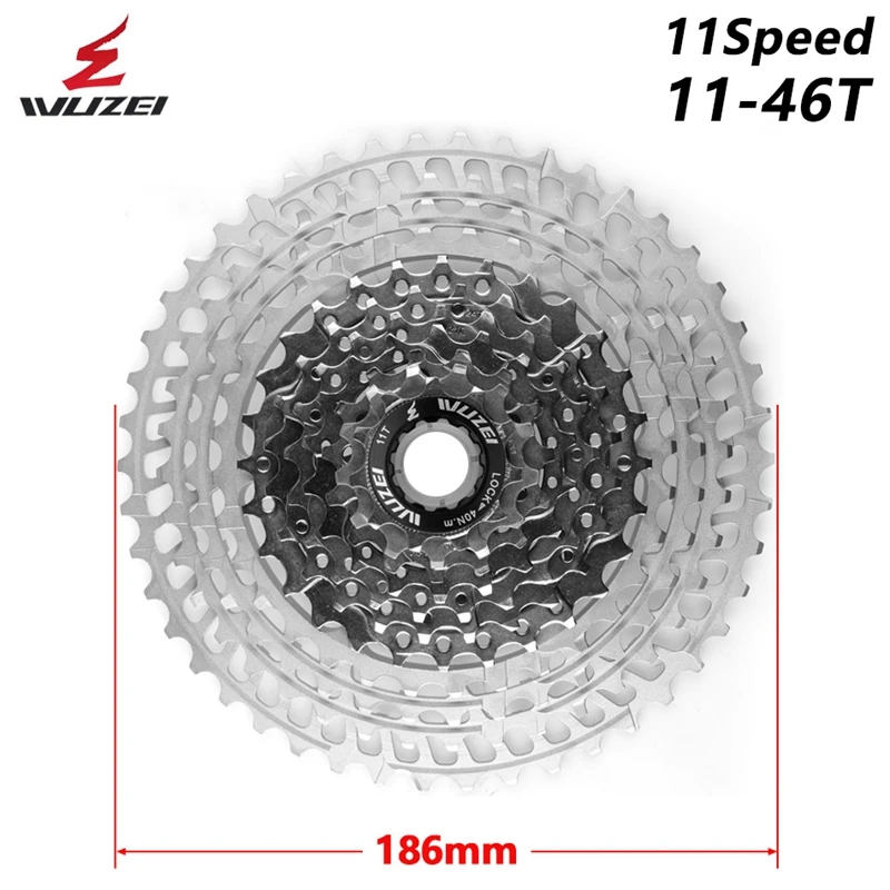 

WUZEI 11 Speed 11-46T Cassette Ultralight Freewheel MTB Bike Cassette for Shimano GX