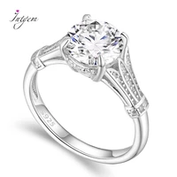 vintage style s925 sterling silver wedding ring 6 5mm moissanite diamond engagement ring round solitaire ring for women gifts