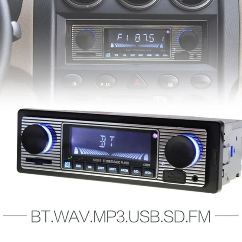 Автомобильный радиоприемник Adeeing винтажный беспроводной MP3-плеер 12 В