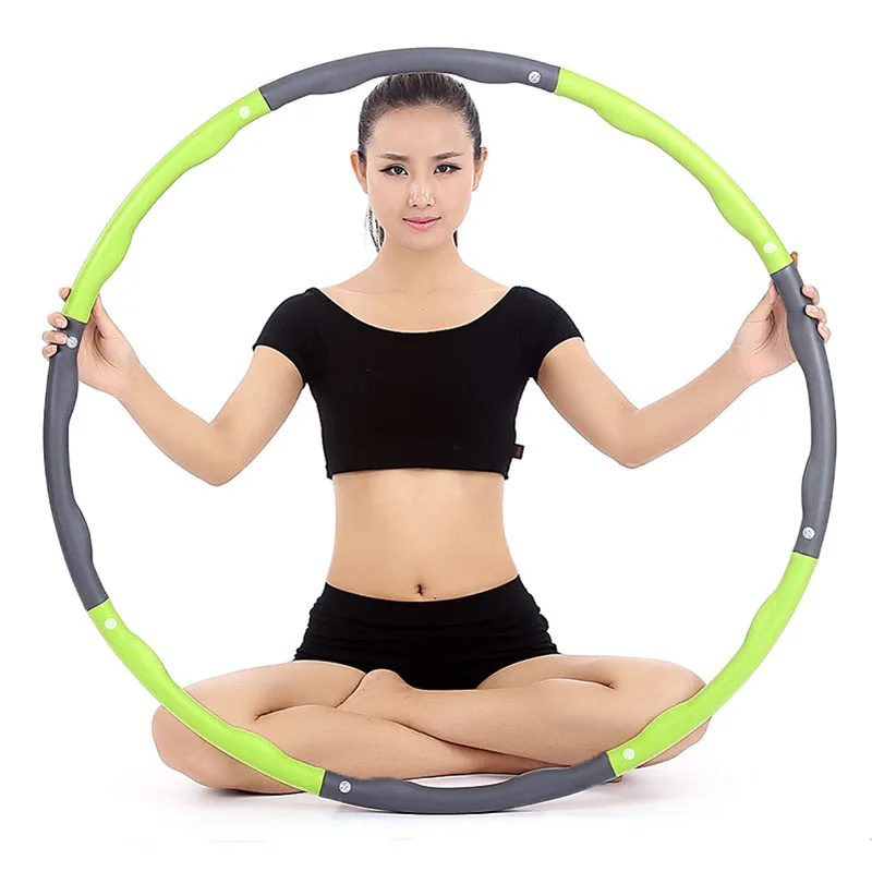 

8 частей съемные спортивные обручи для женщин Aro фитнес тренировка тренажерный зал дома массажное поясное кольцо потеря веса Йога круг