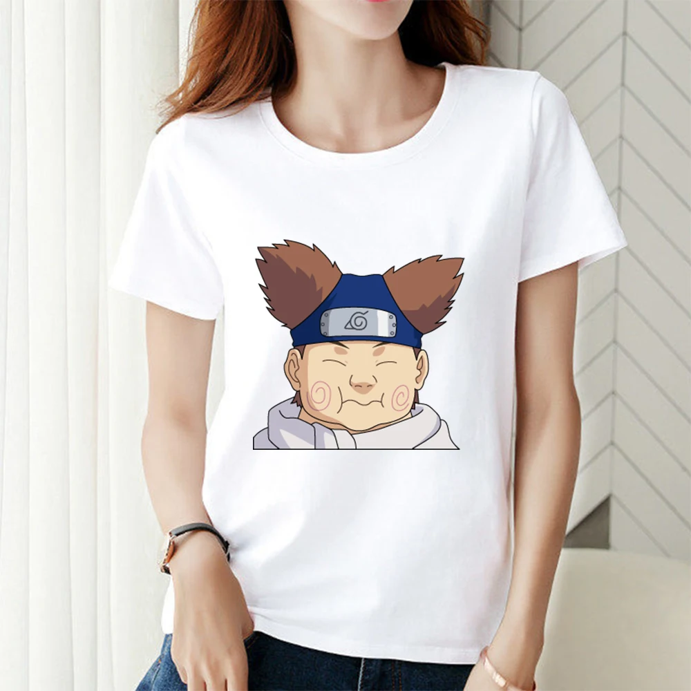 

Naruto Women T-shirt Uchiha Hatake Kakashi Anime Kawaii T Shirt Cute Short Sleeve Harajuku Kawaii Aesthetic Clothes Dropshipping