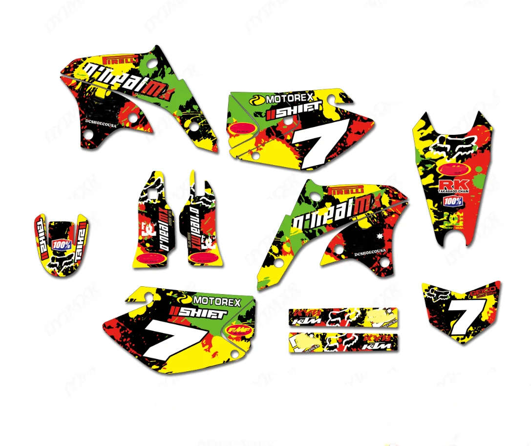 

customizable team graphlcs backgrounds decals stlckers kits For Kawasaki KLX450 2008 2009 2010 2011 2012 KLX 450