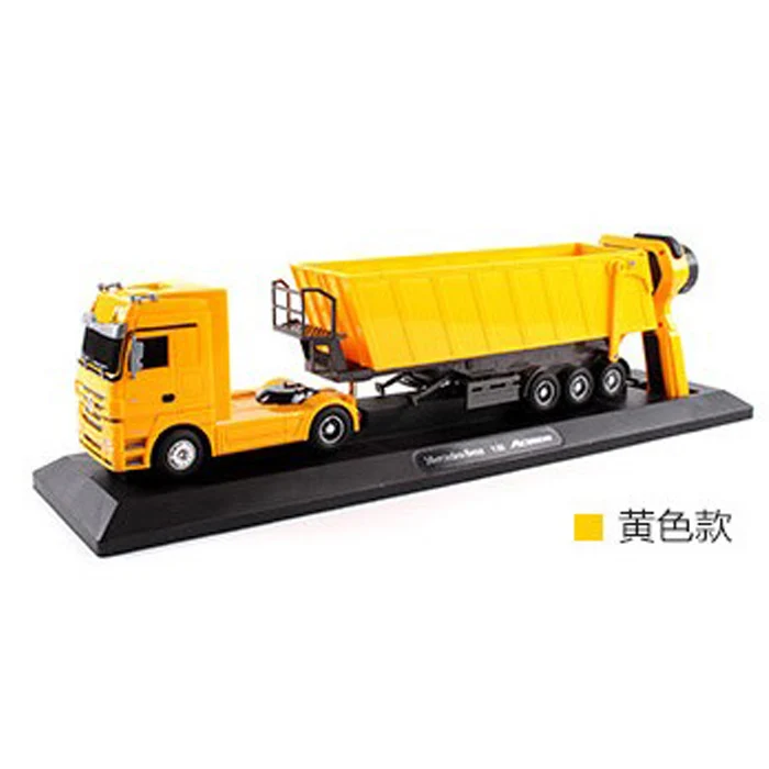RC экскаватор игрушки игрушка RC TRUCK автоматический подъемник Engineering вагоноопрокидывателя Поворотная Тележка автосамосвал трактор гусеничный экскаватор Модель brinquedos - Цвет: yellow  truck