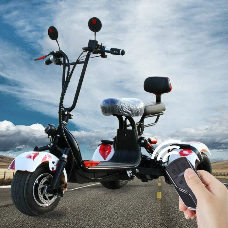 Patinete Electrico 3 колеса для роликовых Citycoco и широкими колесами Mid приводной двигатель