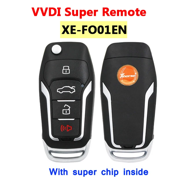 

XEFO01EN Super Remote Key for Ford Style Flip 4 Buttons Built-in Super Chip