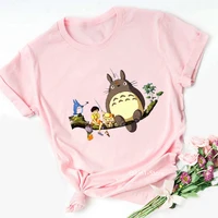 womens summer clothing 20201 pink tshirt harajuku kawaii anime totoro tshirt miyazaki hayao funny cartoon spirited away t shirt