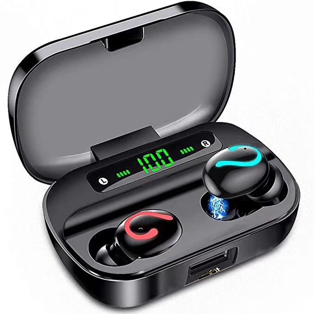 HBQ Q61 HIFI Sound Digital Wireless Bluetooth Earphones Noise Reduction IPX7 Waterproof Mini Earbuds LED Display Charging Box |