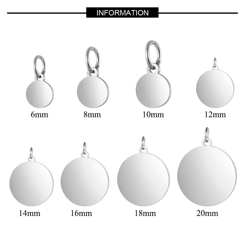 10 шт. круглые подвески из нержавеющей стали 6 20 мм|Подвески| |