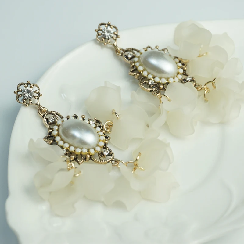 M & G белый искусственный жемчуг готические Винтажные серьги женские Модные