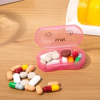 1pcs colorful plastic medicine box light portable partition box portable storage mini storage box one week medicine tray