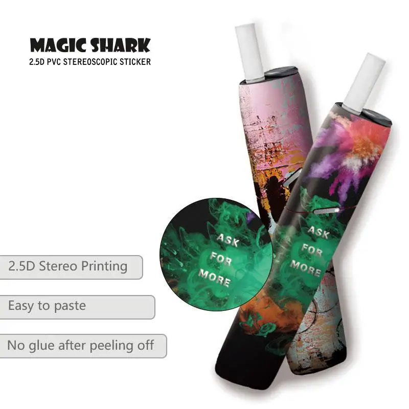 Magic Shark Hot Sale 2019 Fashion Painting Protective for IQOS3 Sticker IQOS 3 Multi Skin Cover | Мобильные телефоны и