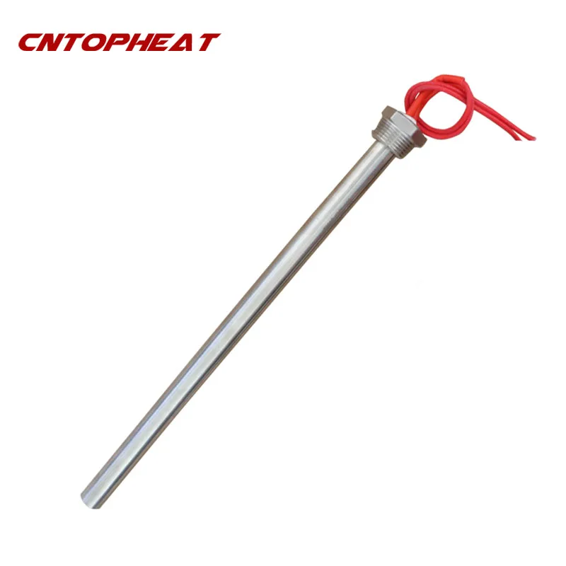 

k Type Thermocouple 220v 3kw DN25 Cartridge Heater Heating Element SUS304 Tubular Heater with 13pcs Nut and Thread