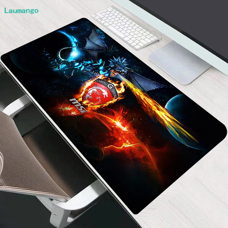 

MSI Logo Large PC Gamer Cabinet Gaming Accessories Computer Mat Hot Pad Mouse Mausepad Deskmat Mousepad Company Keyboard Anime
