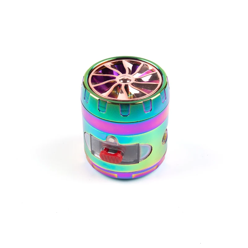 

2019 new ice blue metal weed herbal smoke grinder, creative cigarette lighter grinder, best gift selection, free delivery