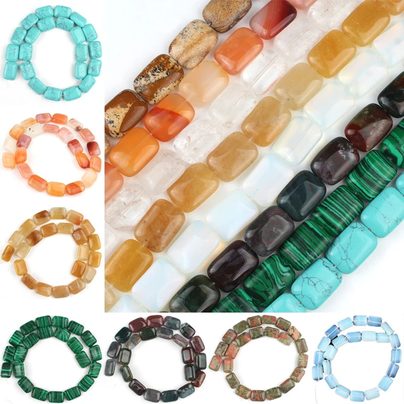 Бусины из натурального агата и нефрита 13 х18 мм | Украшения аксессуары