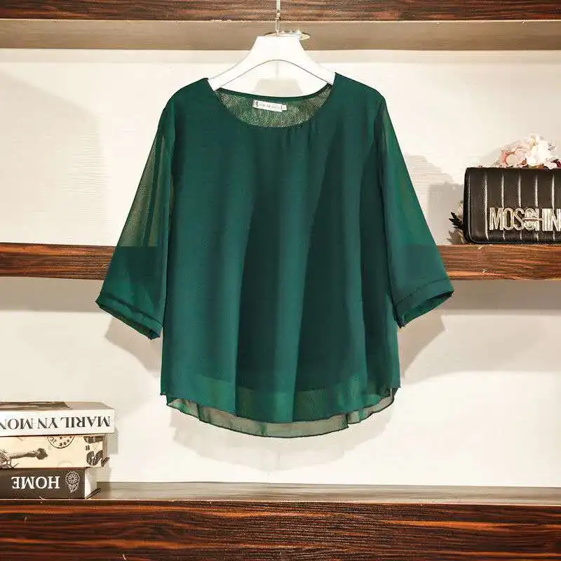 Блузка женская шифоновая с длинным рукавом элегантная повседневная рубашка