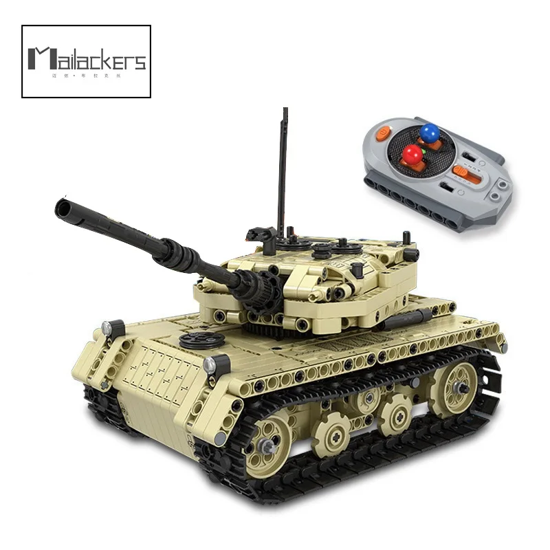 

Конструктор Mailackers технический Военный танк, модель оружия WW2, тяжелые танки, набор кирпичей, детские игрушки «сделай сам», подарки для детей