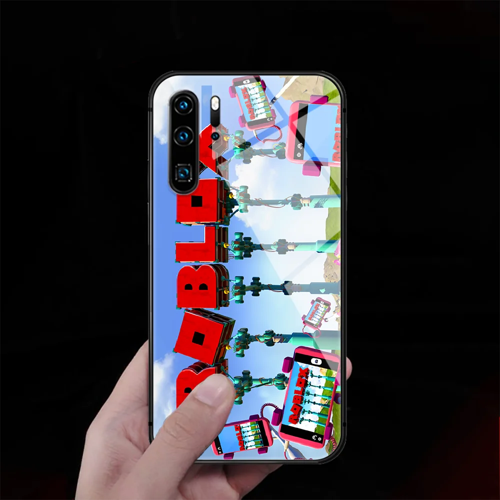 

Roblox Game Tempered Glass Phone Case Cover For Huawei P Nova Mate 5T 20 30 40 Pro Lite Smart 2019 2021 Cover Shell