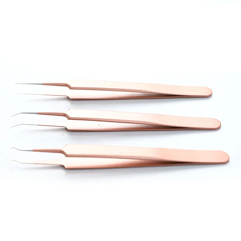 

1PCS Professional Tweezers 3 Designs for Nail Art/Face Care/Eyelash Extension Blackhead Acne Blemish Pimple Remove Tools