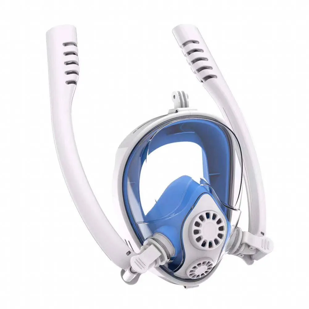 

1PC Dual Tube Snorkel Snorkeling Mask Full Face Anti-Fog & Anti-Leak Diving Goggles Diving Accessories Waterproof