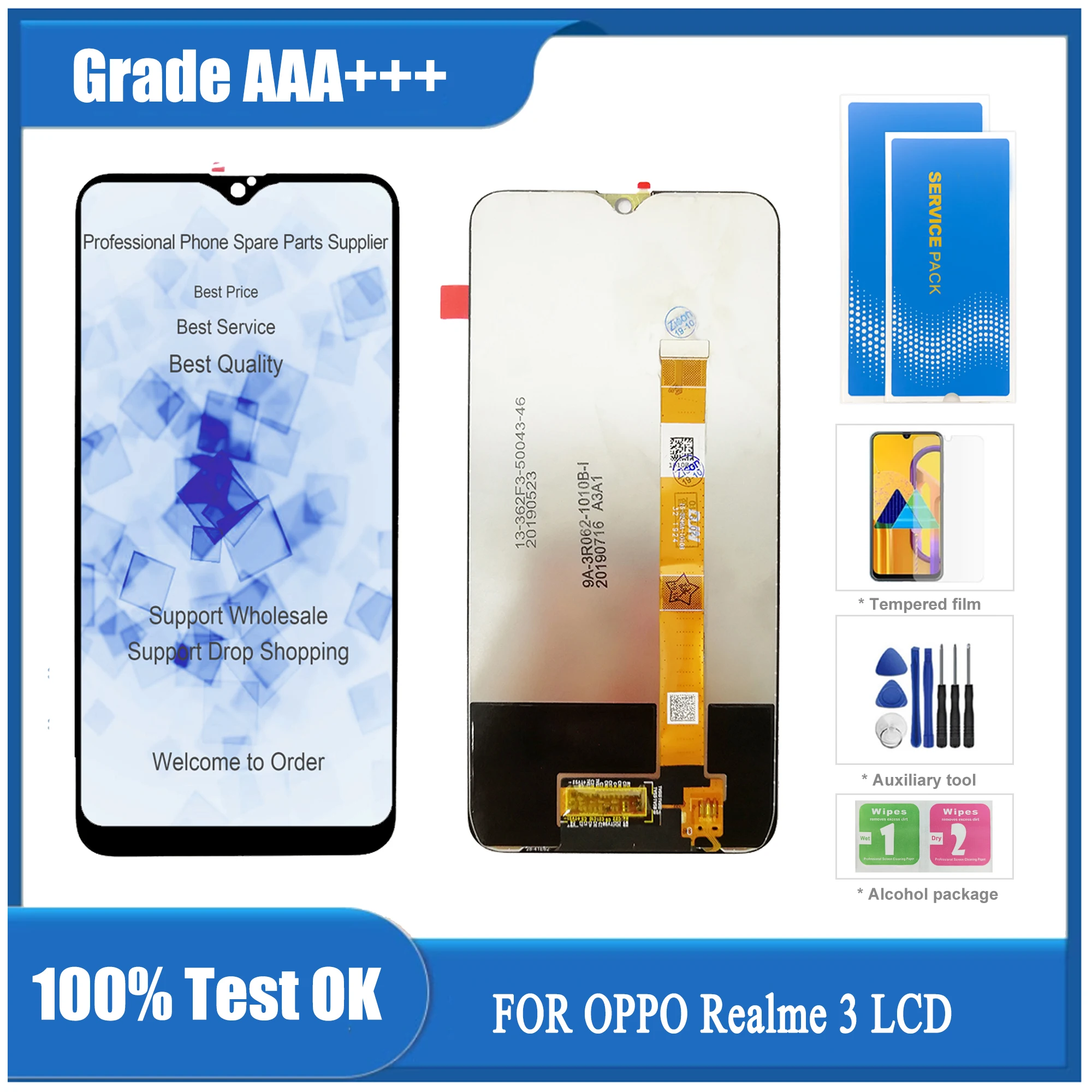 

ЖК-дисплей 6,22 дюйма для OPPO Realme 3, ЖК-дисплей RMX1825, сенсорная панель, экран, дигитайзер, датчик монтажа для Oppo realme3 RMX1821 LCD s