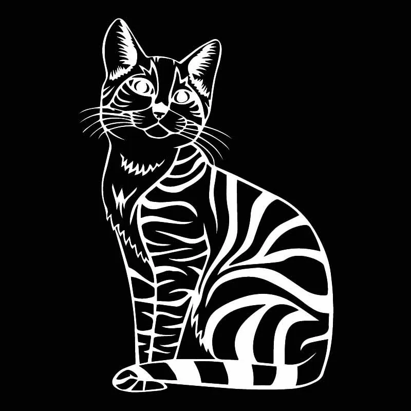 

Cute Kitten Pet Animal Decals High Quality Car Window Decoration Personality Pvc Waterproof Decals Black/white, 18cm*12cm