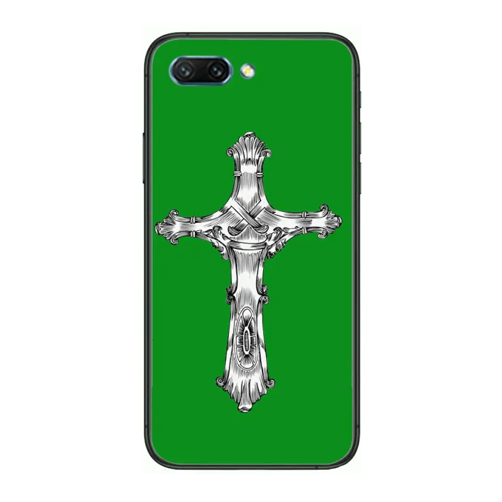 

Christian Jesus cross Case clear Phone Case For Huawei Honor 10 9 8 7 N Pro Lite A C RU Black Etui Coque Hoesjes comic fashion