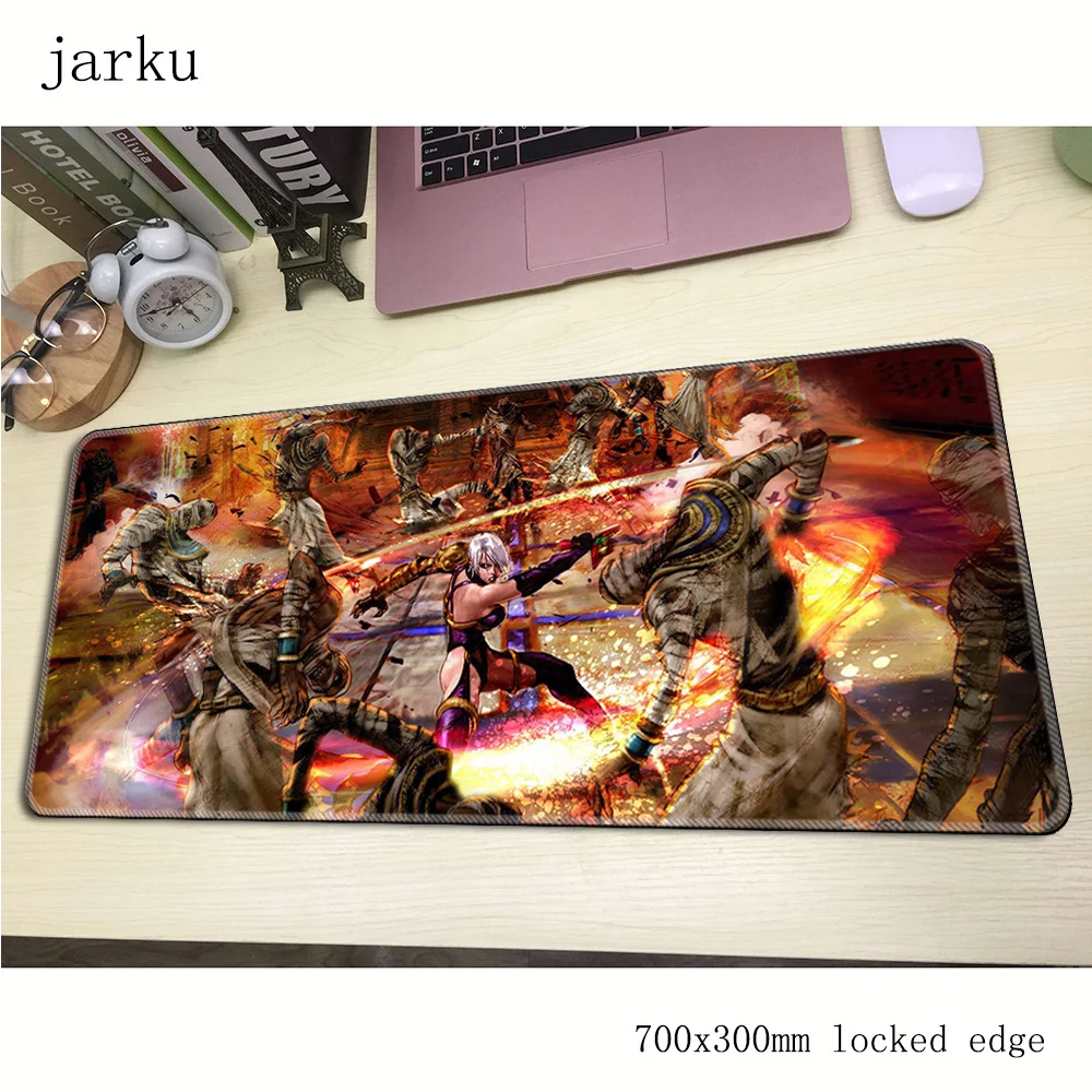 Soulcalibur pad mouse locked edge computer gamer 700x300X2MM padmouse thick mousepad gadget anime desk mats | Компьютеры и офис