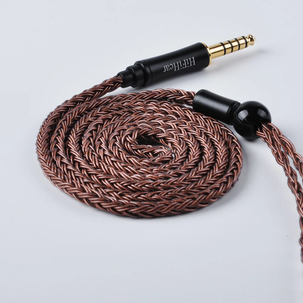 HIFIHEAR 16 Core посеребренный кабель 2,5/3,5/4,4 мм сбалансированный кабель для обновления наушников с MMCX/2Pin для плотным верхним ворсом KZ ZST AS10 CCA HQ8 лампа указателя