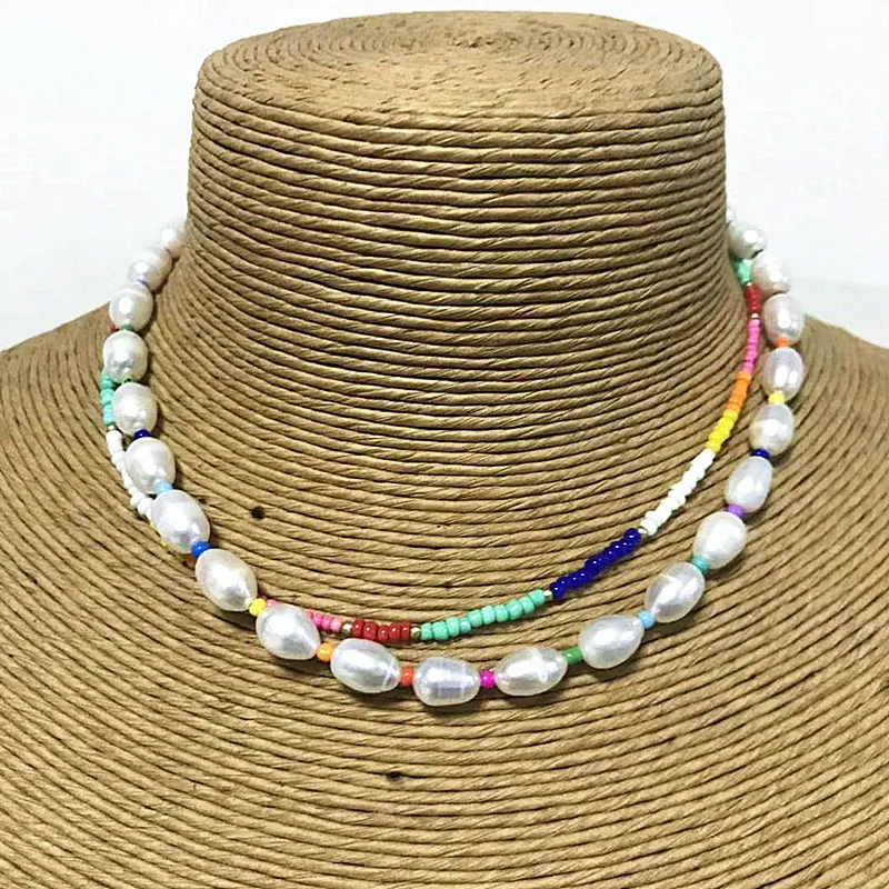 Разноцветный бисер в виде ракушки чокер женский натуральный Каури Bib Collier Femme богемное эффектное винтажное Collare Прямая поставка Новинка