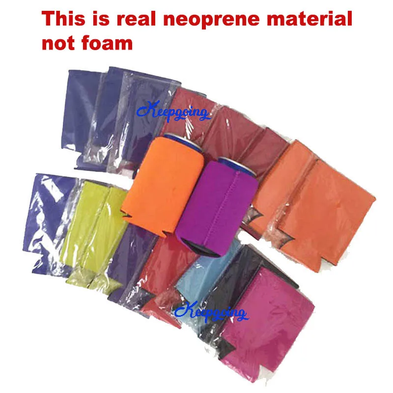 10 шт./лот без логотипа печати неопрена Stubby держатель бутылки пива может рукав