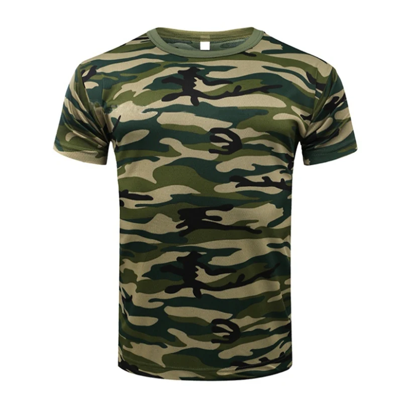 

Quick Dry Tactical Men's T-shirt Summer Military Camo T-shirts Compression Breathable Camouflage Tights Army Combat T-shirt