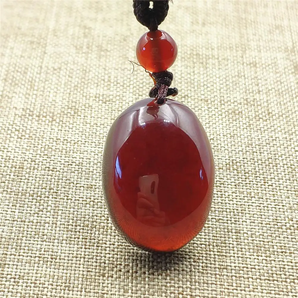 Подвеска с натуральным гранатом и красным кристаллом 23x16x9 мм | Подвески
