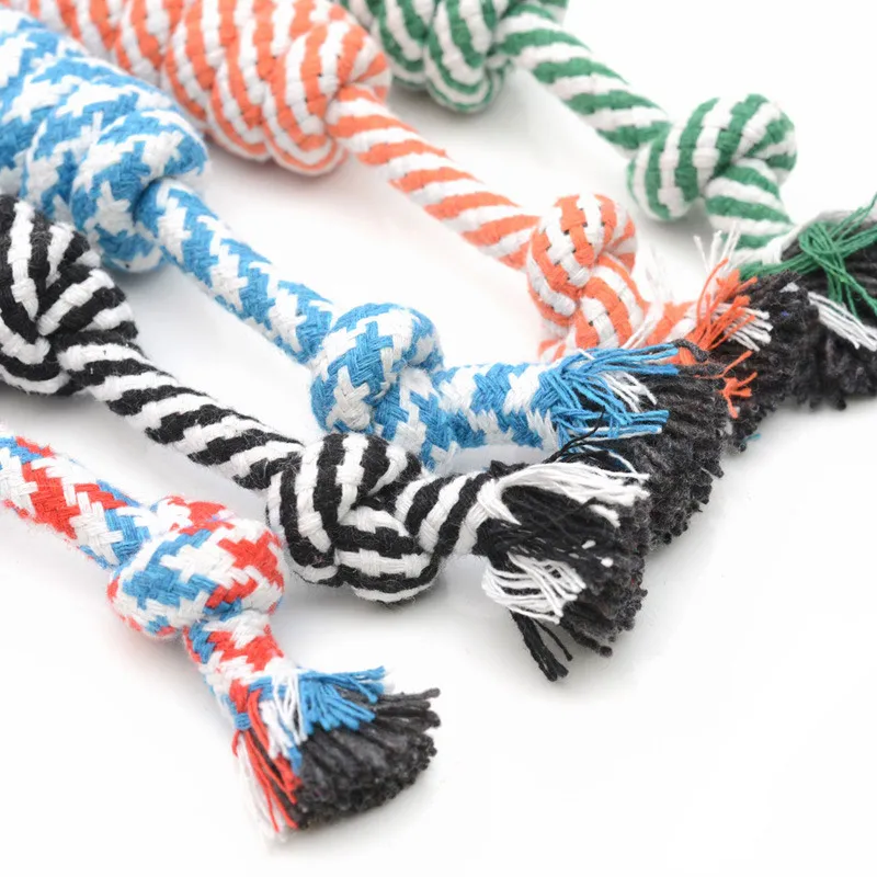 

1pc 30cmCotton Rope Dog Toy Bite Resistant Cleaning Teeth Dog Chew Toys Puppy Interactive Traning Toys Random Color Pet Supplies