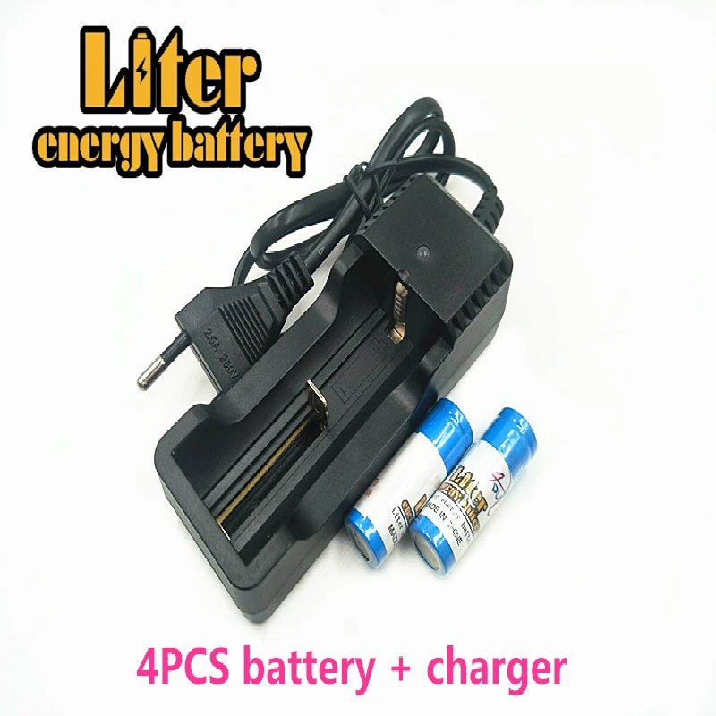 Литий ионная аккумуляторная батарея 14430 3 7 V 650mAh литий + зарядное устройство для