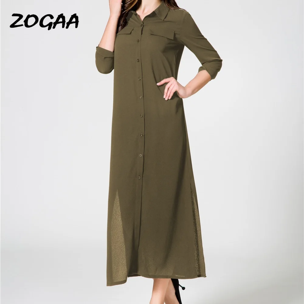 Женское платье макси ZOGAA летнее повседневное пляжное платье-футболка вечерние