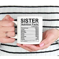 funny sister mug for sister birthday gift christmas gift for her sister nutrition facts unique gifts for sister gifts coffee mug