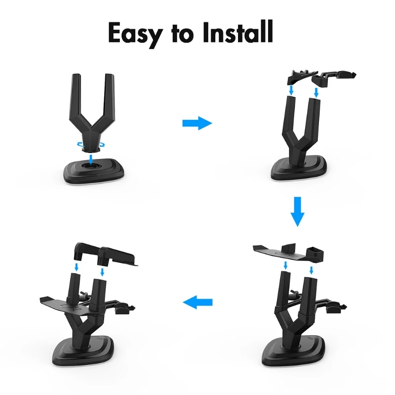 

KX4A VR Stand VR Headset Stand Desk Storage Display Hook Organizer for oculus quest 2 Display Stand and Controllers Holder