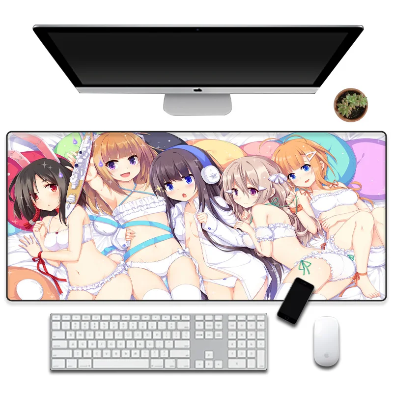 Yu Zuoan anime beautiful sexy girl online game mouse pad table mat XL XLL laptop non-slip mat large size