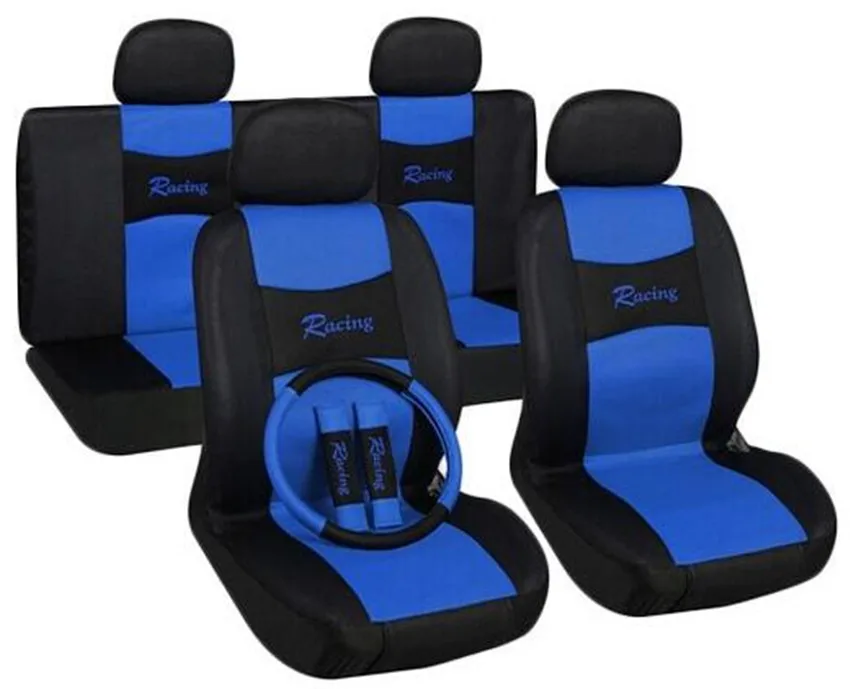

High Quality Car Seat Covers Universal Fit Polyester 3MM Composite Sponge Car Styling lada car cases seat cover accessories
