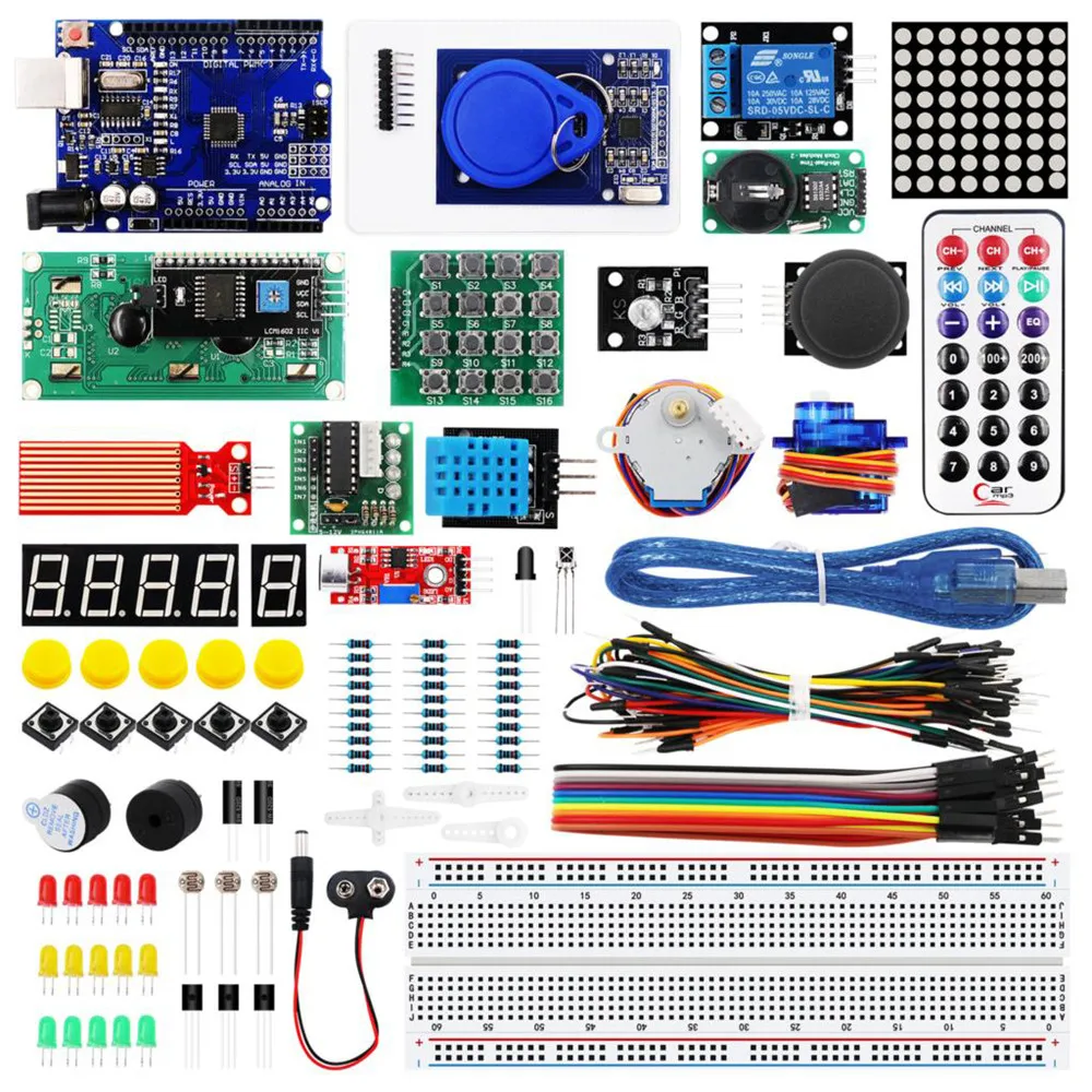50 компл./лот RFID стартовый набор для Arduino UNO R3 обновленная версия обучения |