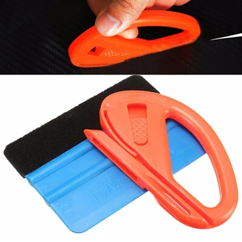 

Car Vinyl Film Wrapping Tools Blue Scraper Squeegee With Felt Edge Size Car Styling Stickers Accessories