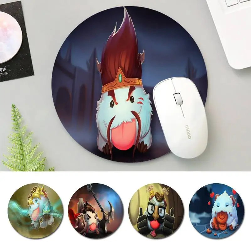 

Fashion LOL Poro Mouse Mat Round Size Rubber Mouse Pad Gaming Player Desktop Pad Computer Laptop Mouse Pad