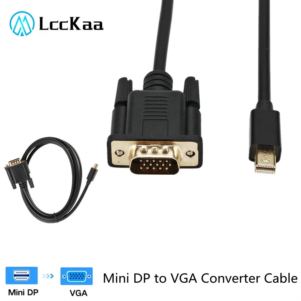 Мини адаптер Thunderbolt Mini для порта дисплея переходник с DP на VGA 1 8 м 1080P монитора HDTV