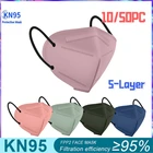 Маски FFP2 однотонные одноразовые для лица, 50 шт.