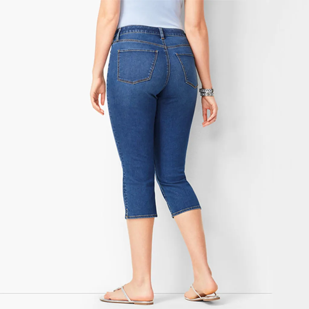 Лидер продаж женские джинсы с завышенной талией из денима тянущиеся узкие брюки