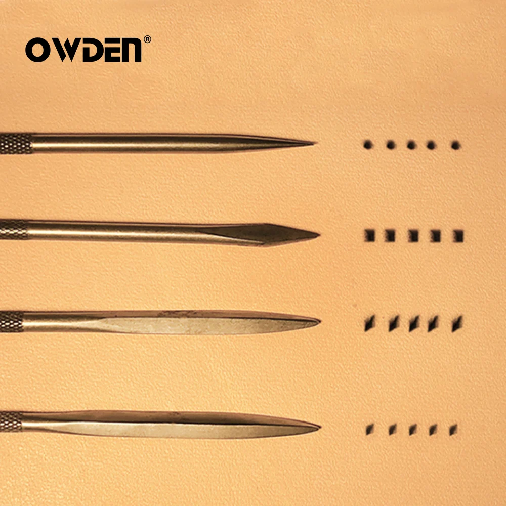 Набор инструментов для кожевенного шила OWDEN инструмент сделай сам с деревянной