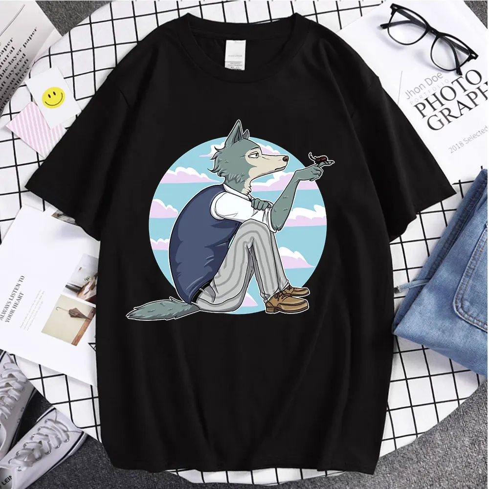 

2021 Popular Hot Sale Couple Tee Beastars Wolf Couple Style Summer T-Shirts Casual Clothing Unique Trend Comfortable Streetwear