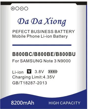 Высококачественный аккумулятор 8200 мАч B800BC B800BE/BU для Samsung Galaxy Note 3 N9000 N9005 N900A N900 N9002